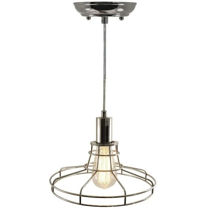 UL listed Edison light bulbsEdison Pendant Lamp with Chrome Metro Style Cage