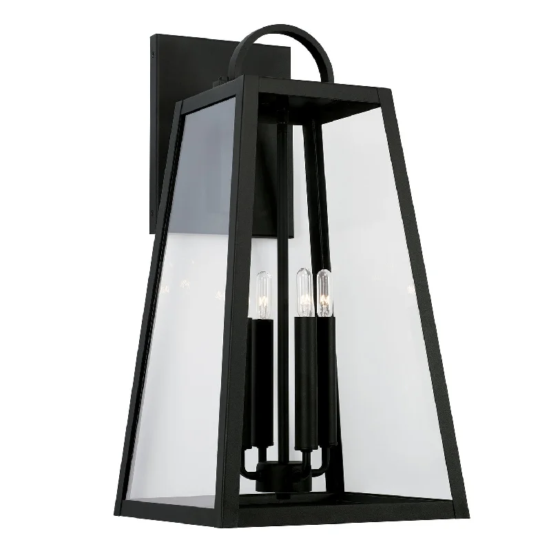coastal style wall lamps with nautical elements for beachfront homesLeighton 4-Light Outdoor Wall Lantern in Black coastal style wall lamps with nautical elements for beachfront homesLeighton 4-Light Outdoor Wall Lantern in Black