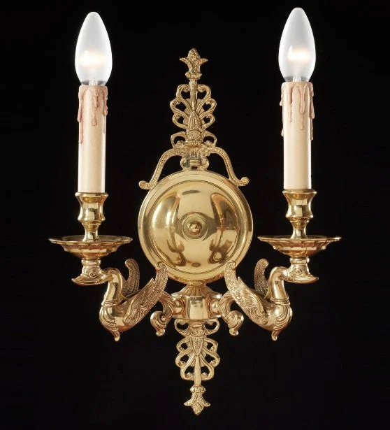 bohemian wall lamps with colorful glass for an eclectic hallwayTraditional French Gold Wall Light From Italy