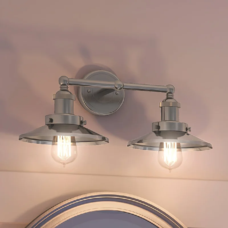 Industrial Wall - Mounted Lighting for Workshop WallsUEX2445 New Traditional Bath Light 8''H x 18''W, Satin Nickel Finish, Sanford Collection Industrial Wall - Mounted Lighting for Workshop WallsUEX2445 New Traditional Bath Light 8''H x 18''W, Satin Nickel Finish, Sanford Collection