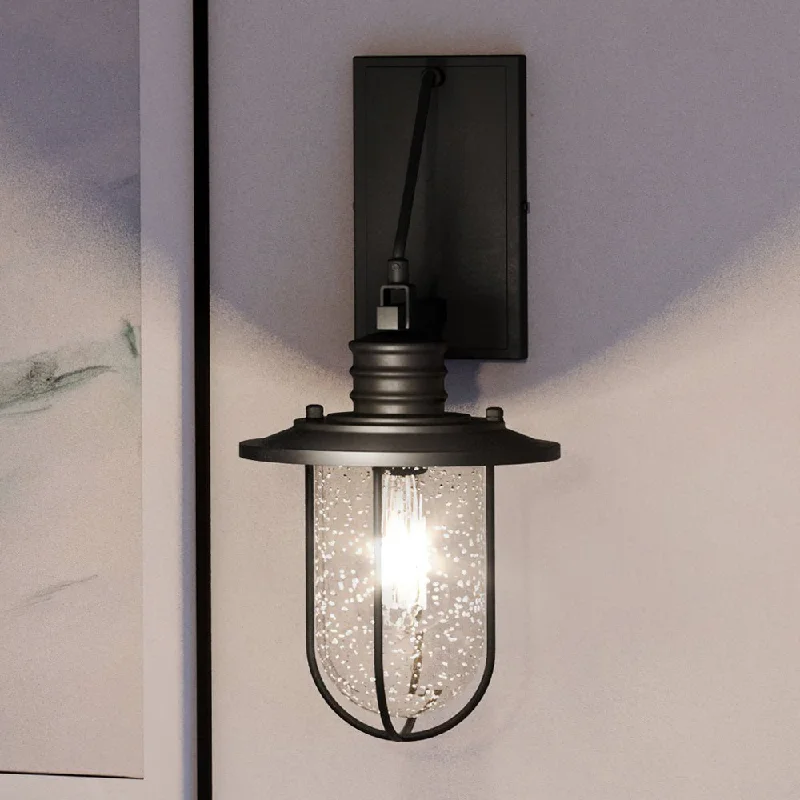 Low - Bay Industrial Lighting Fixtures for Small FactoriesUEX2281 Nautical Wall Sconce 18''H x 8''W, Matte Black Finish, Boston Collection Low - Bay Industrial Lighting Fixtures for Small FactoriesUEX2281 Nautical Wall Sconce 18''H x 8''W, Matte Black Finish, Boston Collection