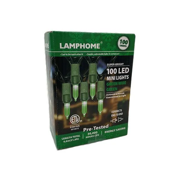 String Lights with Edison Bulbs for Rustic AmbianceIncandescent Style LED 100 ct. String Lights Green