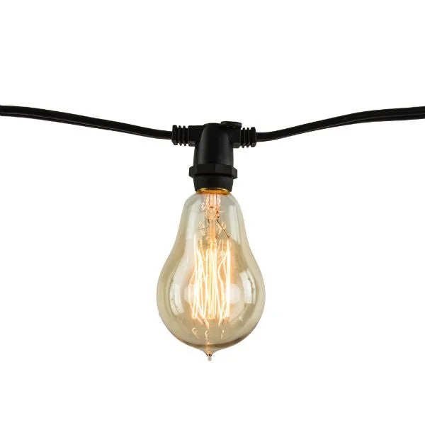 String Lights for Seasonal Decorations (Spring, Fall, etc.)14 ft. String Patio Lights - Candelabra (E12) Base - With Nostalgic Bulbs