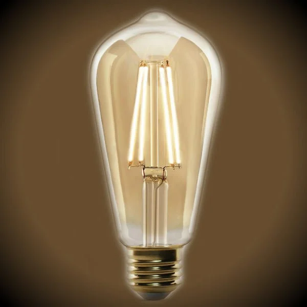 Oval shaped Edison light bulbsLED Edison Bulb - 6.5 Watt - Edison Style ST19 - 2700K - Amber Glass Oval shaped Edison light bulbsLED Edison Bulb - 6.5 Watt - Edison Style ST19 - 2700K - Amber Glass