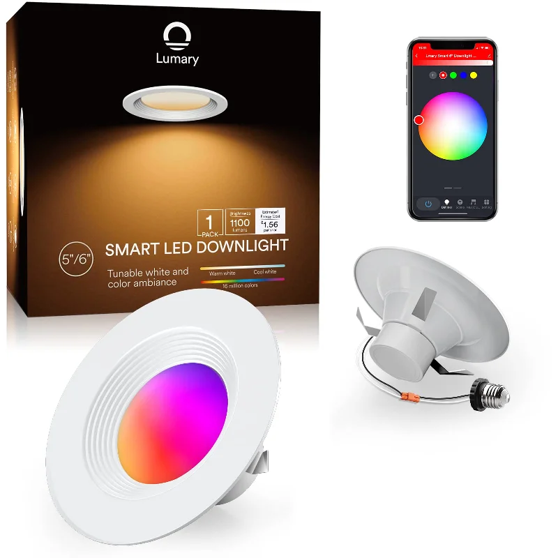 Recessed lights for kitchens with a lot of natural lightLumary Smart Wi-Fi Recessed Can Light RGB LED Retrofit Downlight 6 inch 13W Recessed lights for kitchens with a lot of natural lightLumary Smart Wi-Fi Recessed Can Light RGB LED Retrofit Downlight 6 inch 13W