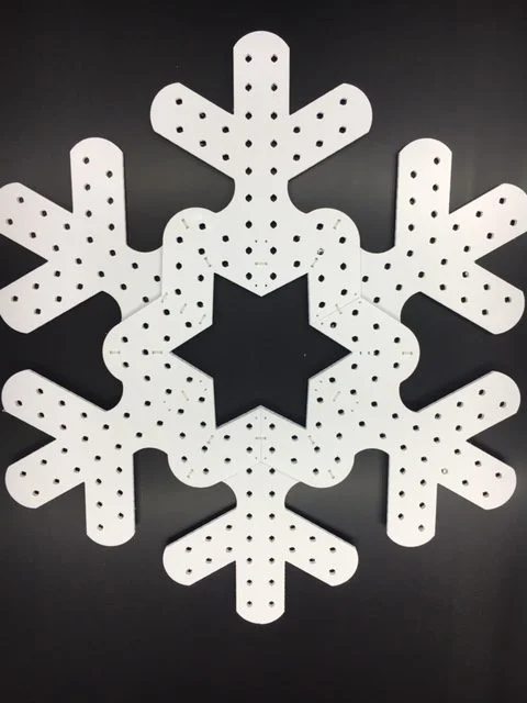 String Lights with Multicolored Bulbs for Festive OccasionsLiving Light Shows 35” Pixel Snowflake String Lights with Multicolored Bulbs for Festive OccasionsLiving Light Shows 35” Pixel Snowflake