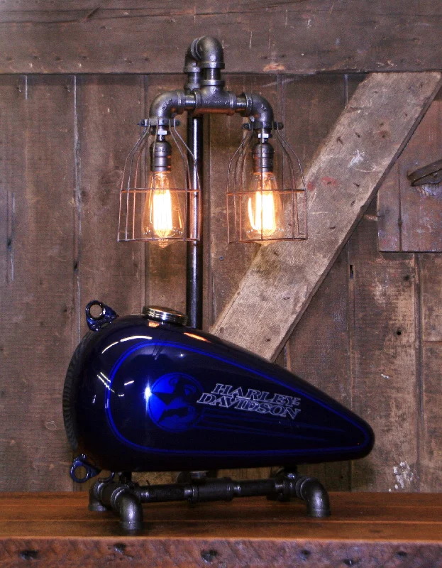 Industrial Lighting for Metal Fabrication ShopsSteampunk Industrial, Original Motorcycle HD Gas Tank Lamp #2684 Industrial Lighting for Metal Fabrication ShopsSteampunk Industrial, Original Motorcycle HD Gas Tank Lamp #2684
