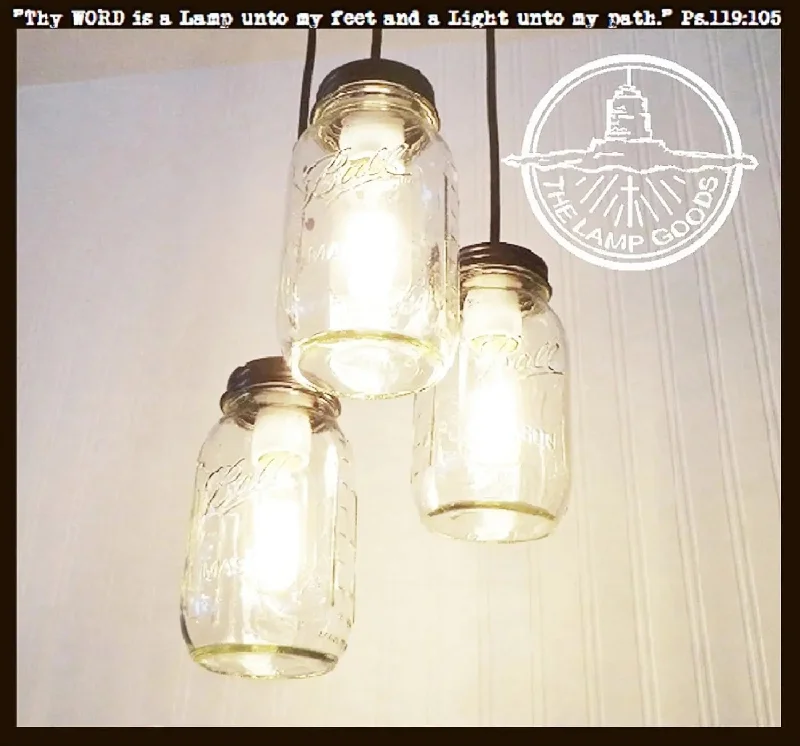 Energy - Efficient Industrial Lighting for Cost - SavingsMason Jar CHANDELIER Pendant Light Trio Energy - Efficient Industrial Lighting for Cost - SavingsMason Jar CHANDELIER Pendant Light Trio