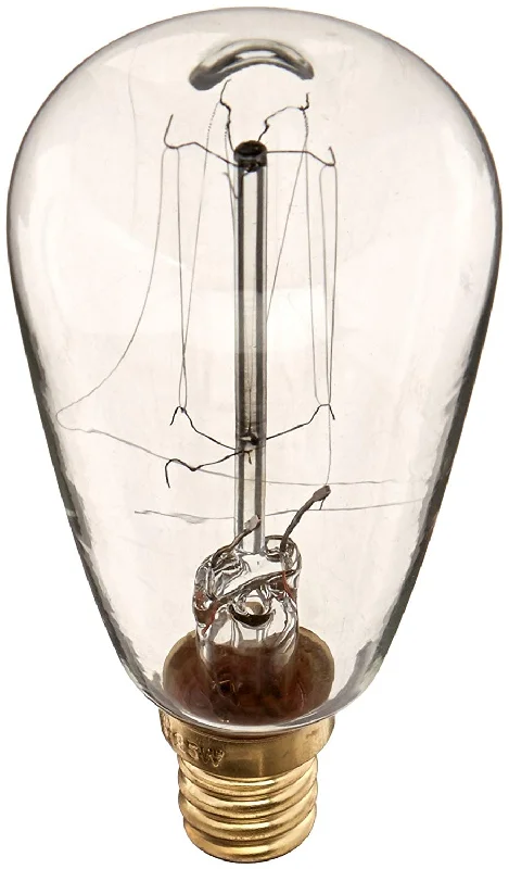 Nickel plated base Edison light bulbsSquirrel Cage Incandescents Teardrop Vintage Edison Bulb, E12 Candelabra Base, 25 Watt Nickel plated base Edison light bulbsSquirrel Cage Incandescents Teardrop Vintage Edison Bulb, E12 Candelabra Base, 25 Watt