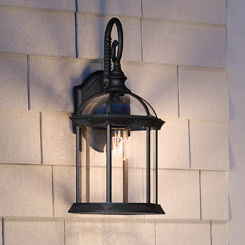 Industrial Lighting for Chemical PlantsUHP1376 Transitional Outdoor Wall Sconce 15.5''H x 8.125''W, Midnight Black Finish, Greensboro Collection Industrial Lighting for Chemical PlantsUHP1376 Transitional Outdoor Wall Sconce 15.5''H x 8.125''W, Midnight Black Finish, Greensboro Collection