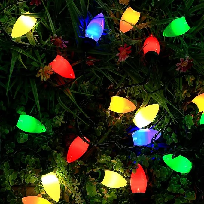 Solar - Powered String Lights for Energy - Saving Backyards50 LED Bulbs String Lights Multicolor Solar - Powered String Lights for Energy - Saving Backyards50 LED Bulbs String Lights Multicolor