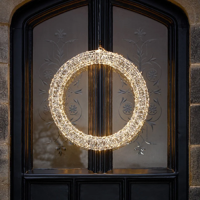String Lights for Camping Trips58cm Wire Wrapped LED Wreath Light
