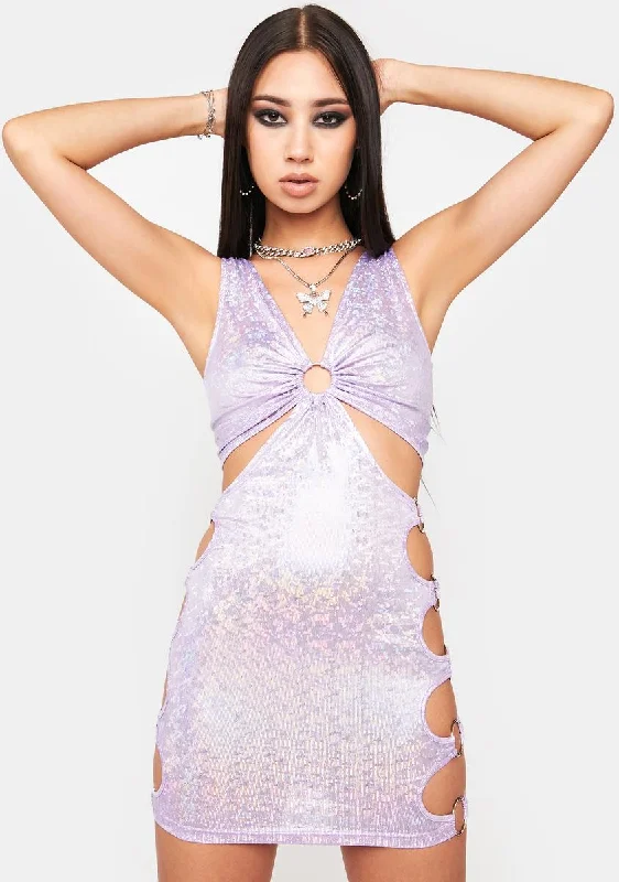 Glam Pose Holographic Dress