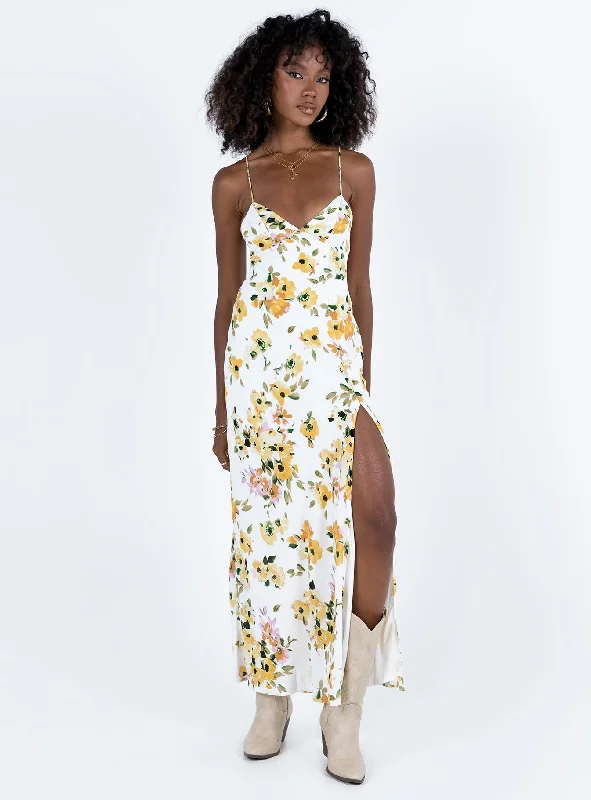 Lingarna Maxi Dress White / Yellow