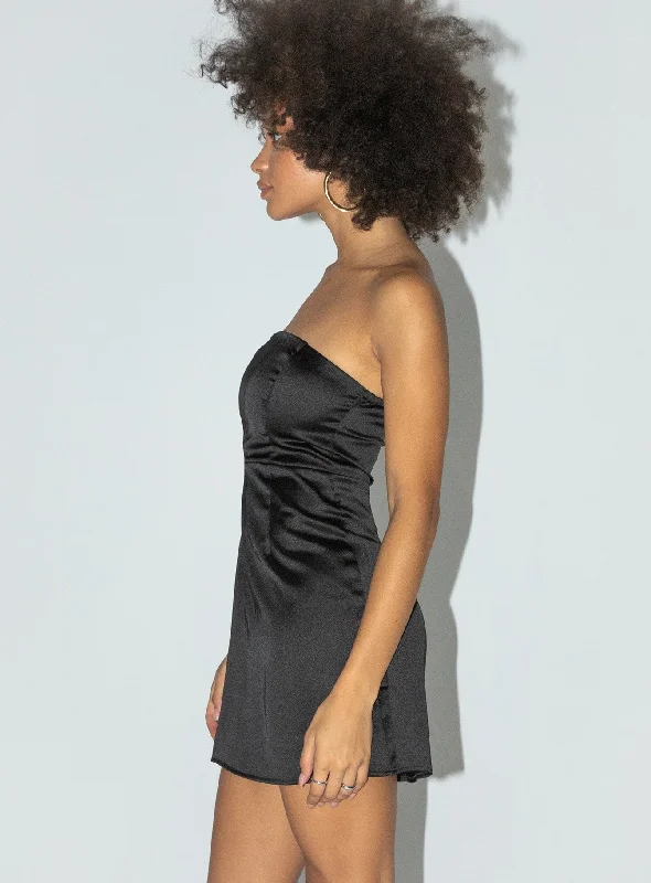 Luca Strapless Mini Dress Black