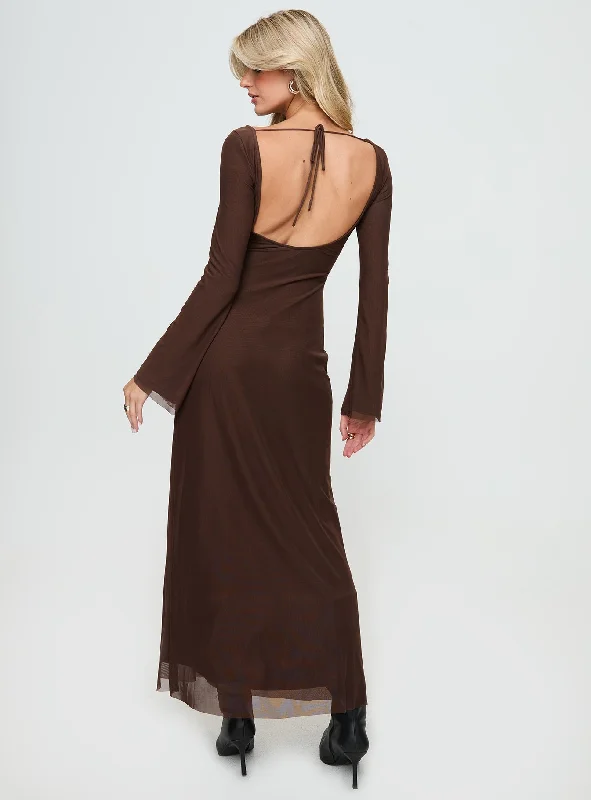 Lukea Maxi Dress Chocolate