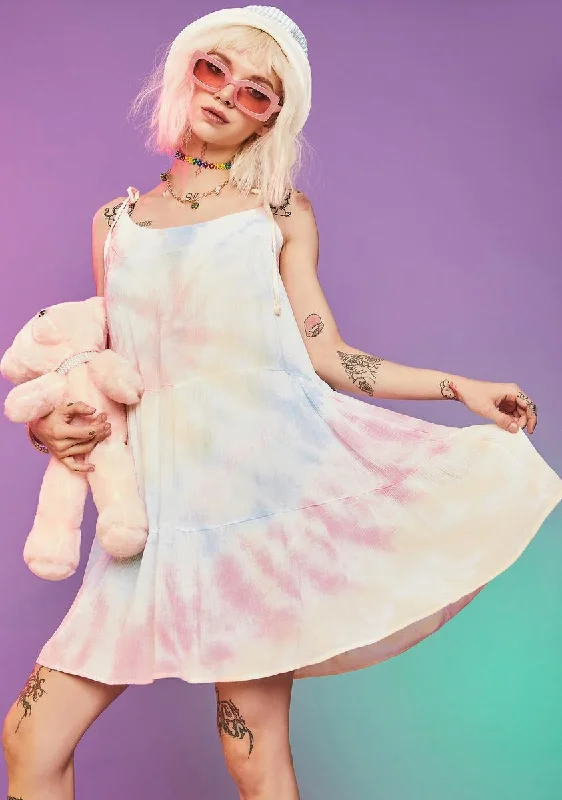 Name Of The Game Tie Dye Swing Dress