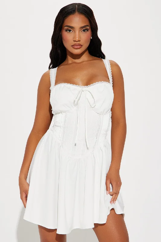 Summer Romance Mini Dress - White