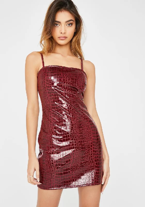 Wine Burmay Mini Dress