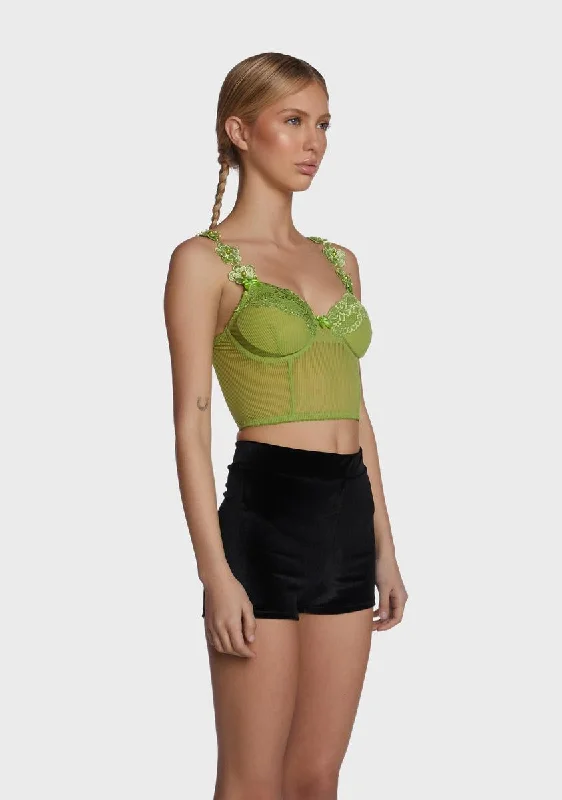 Lush First Impressions Sheer Bustier Top