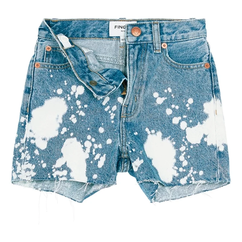 Finger In The Nose Cherryl Bleached Blue White Spots High Waist Shorts