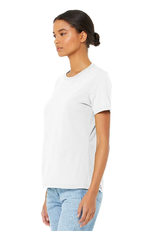 Bella + Canvas Womens CVC Short Sleeve Crewneck T-Shirt - Solid White