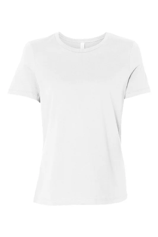 Bella + Canvas Womens CVC Short Sleeve Crewneck T-Shirt - Solid White