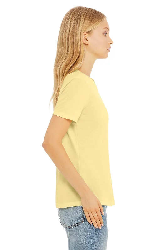 Bella + Canvas Womens Short Sleeve Crewneck T-Shirt - Pale Yellow