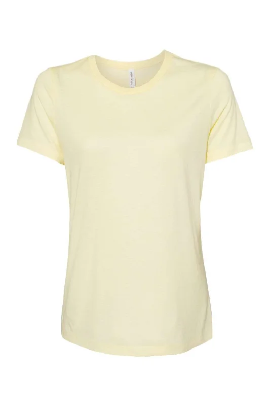 Bella + Canvas Womens Short Sleeve Crewneck T-Shirt - Pale Yellow