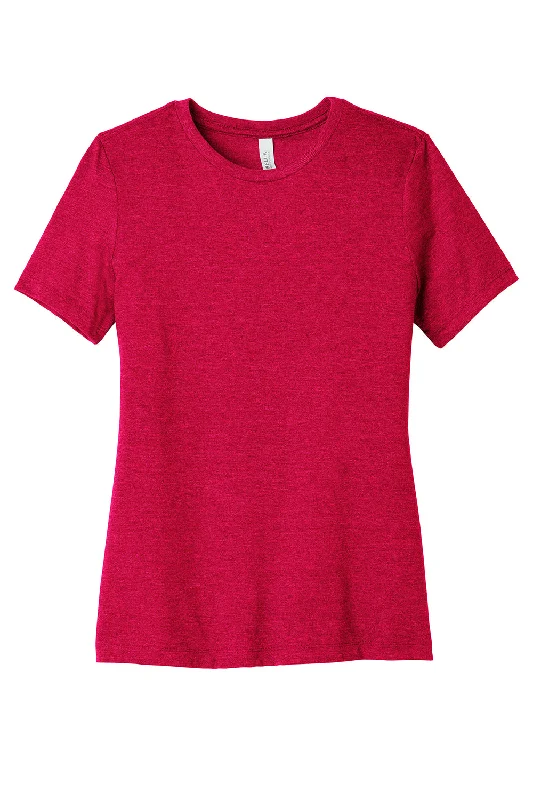 Bella + Canvas Womens CVC Short Sleeve Crewneck T-Shirt - Heather Red