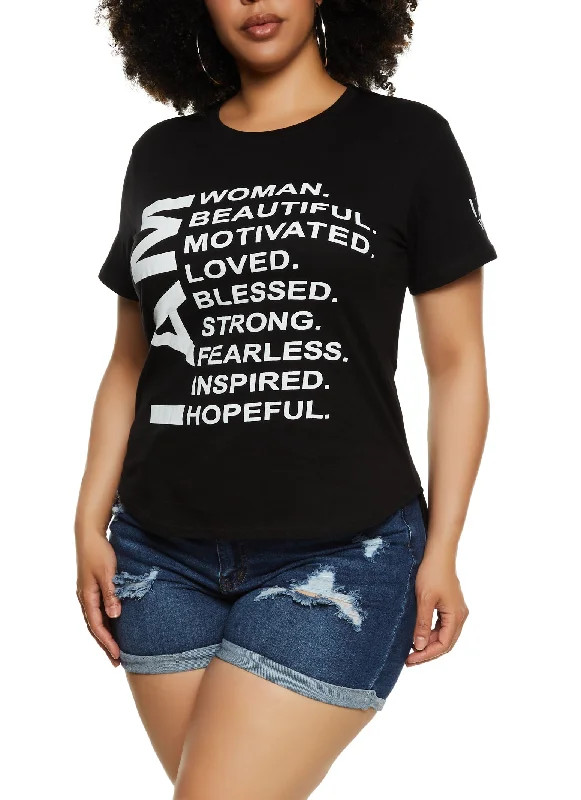 Plus Size I Am Woman Graphic Tee