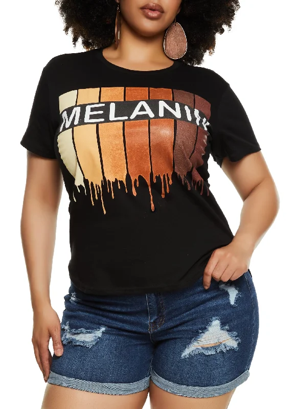 Plus Size Melanin Drip Graphic Tee