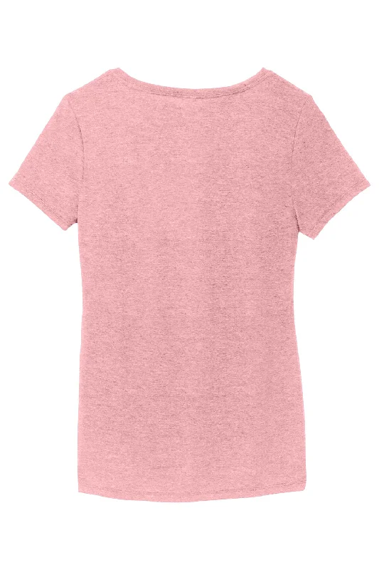 District Womens Perfect Tri Short Sleeve V-Neck T-Shirt - Heather Wisteria Pink