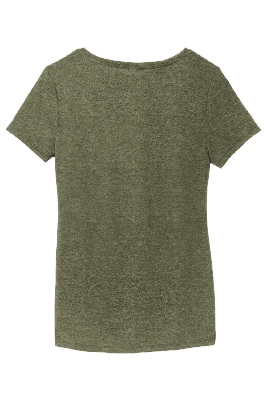 District Womens Perfect Tri Short Sleeve V-Neck T-Shirt - Military Green Frost