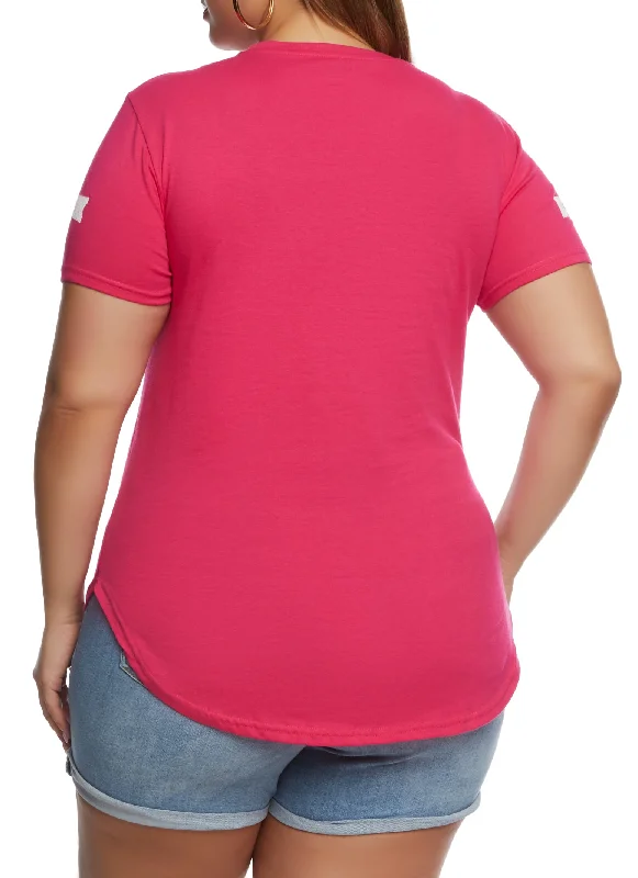 Plus Size New York Crew Neck Tee