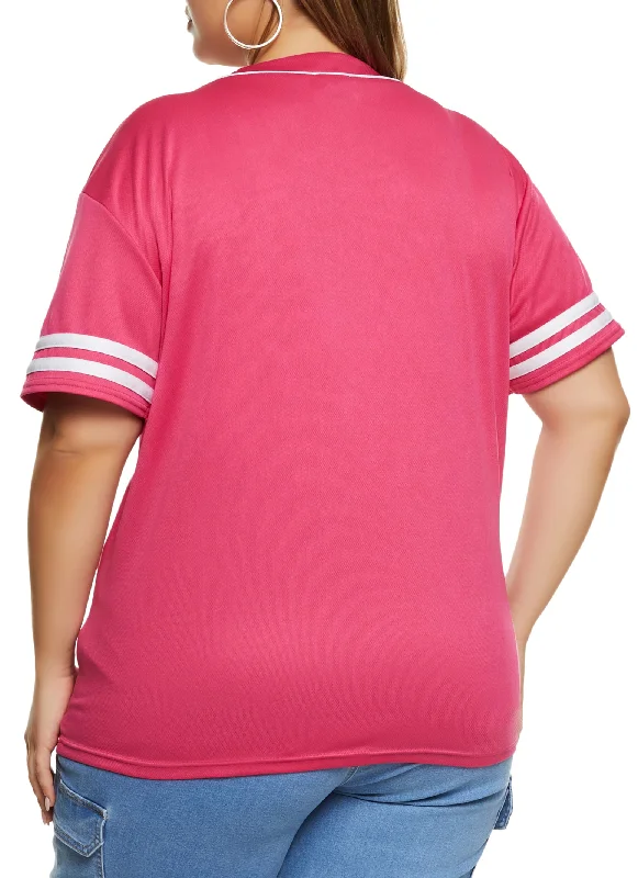 Plus Size Angel Baseball Shirt