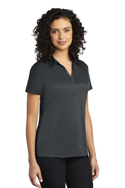 Port Authority Womens Crossover Moisture Wicking Short Sleeve Polo Shirt - Battleship Grey