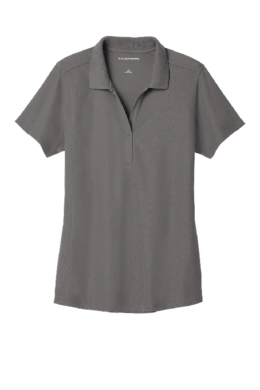 Port Authority Womens EZPerformance Moisture Wicking Short Sleeve Polo Shirt - Sterling Grey