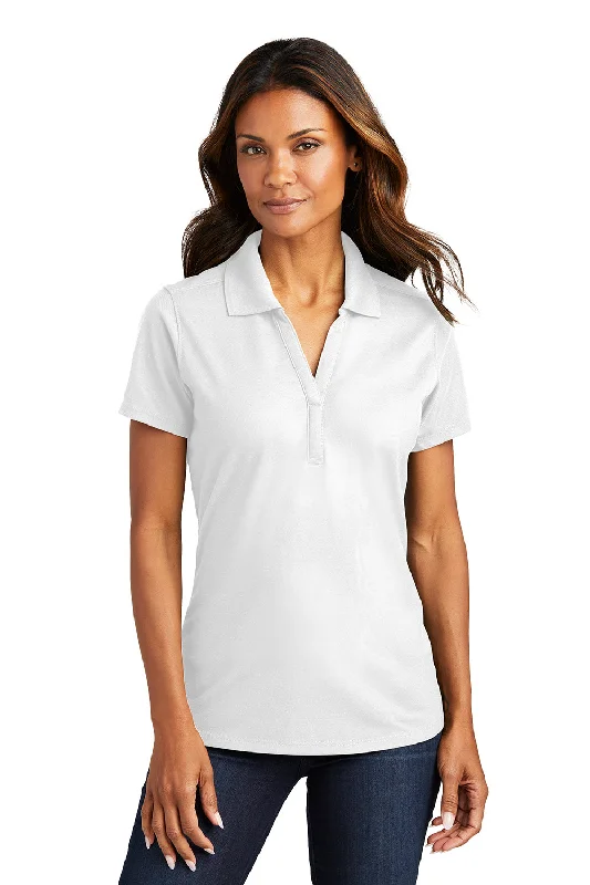 Port Authority Womens EZPerformance Moisture Wicking Short Sleeve Polo Shirt - White