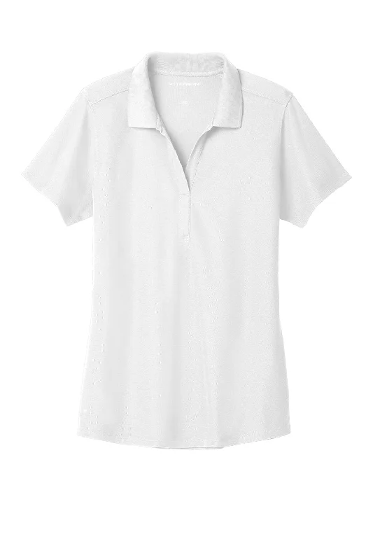 Port Authority Womens EZPerformance Moisture Wicking Short Sleeve Polo Shirt - White