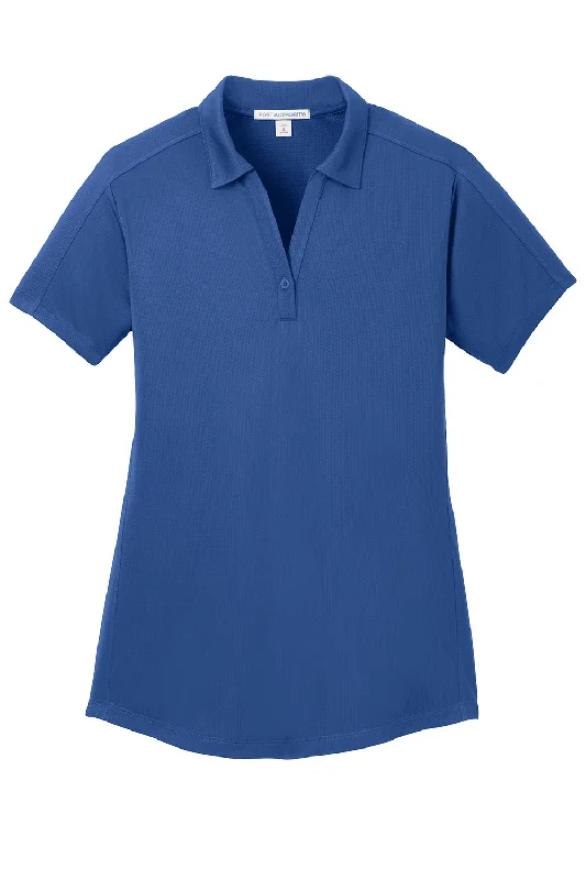 Port Authority Womens Moisture Wicking Short Sleeve Polo Shirt - True Blue