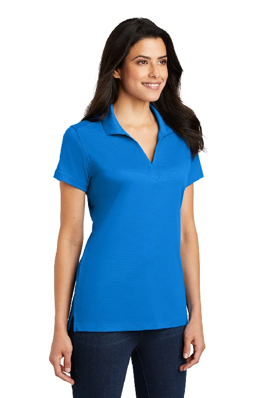 Port Authority Womens Rapid Dry Moisture Wicking Short Sleeve Polo Shirt - Skydiver Blue