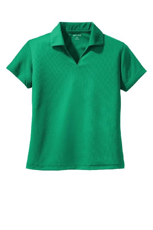 Sport-Tek Womens Dri-Mesh Moisture Wicking Short Sleeve Polo Shirt - Kelly Green