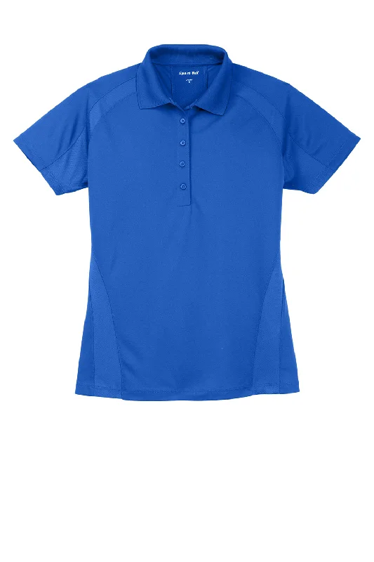 Sport-Tek Womens Dri-Mesh Moisture Wicking Short Sleeve Polo Shirt - Royal Blue