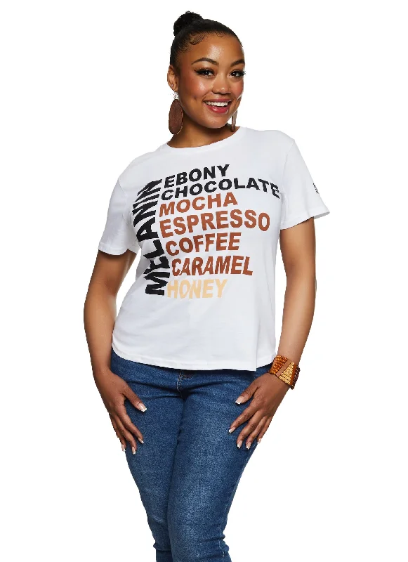 Plus Size Melanin Crew Neck Graphic Tee