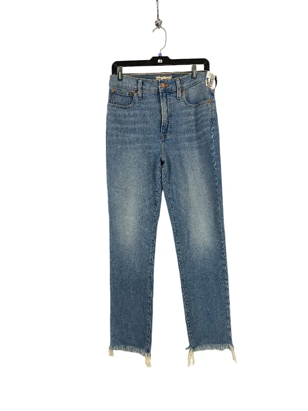 Jeans Straight By Madewell In Blue Denim, Size: 28