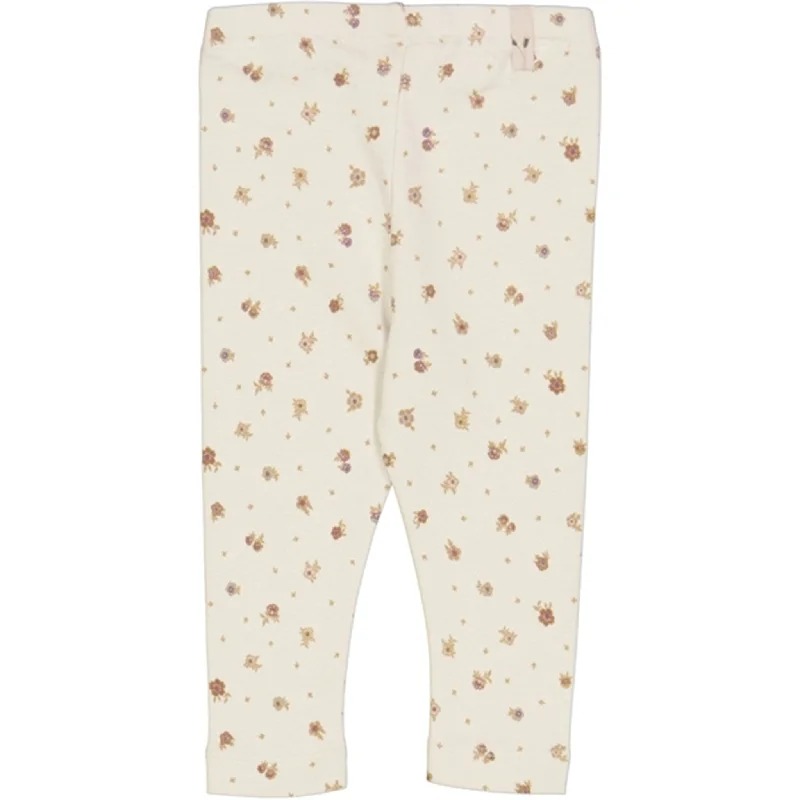 Wheat Chalk Flowers Jersey Leggings