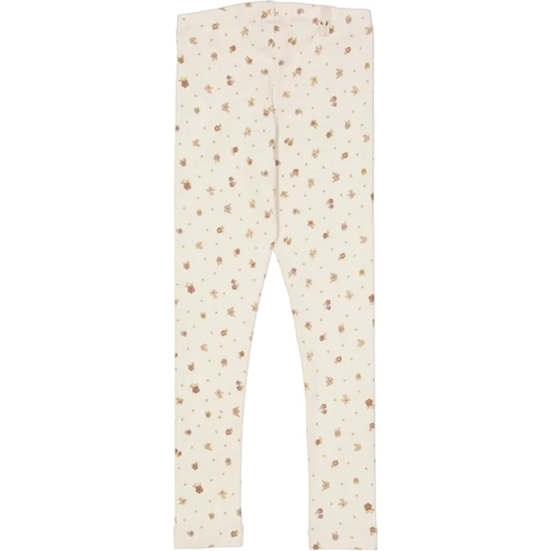 Wheat Chalk Flowers Jersey Leggings