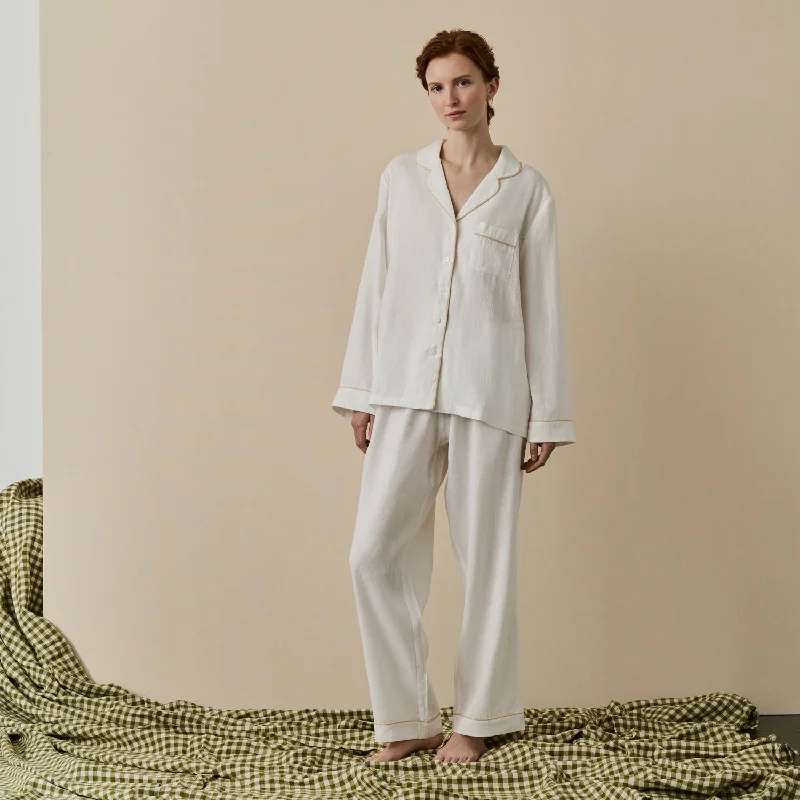 Pearl Linen Pajama Pants