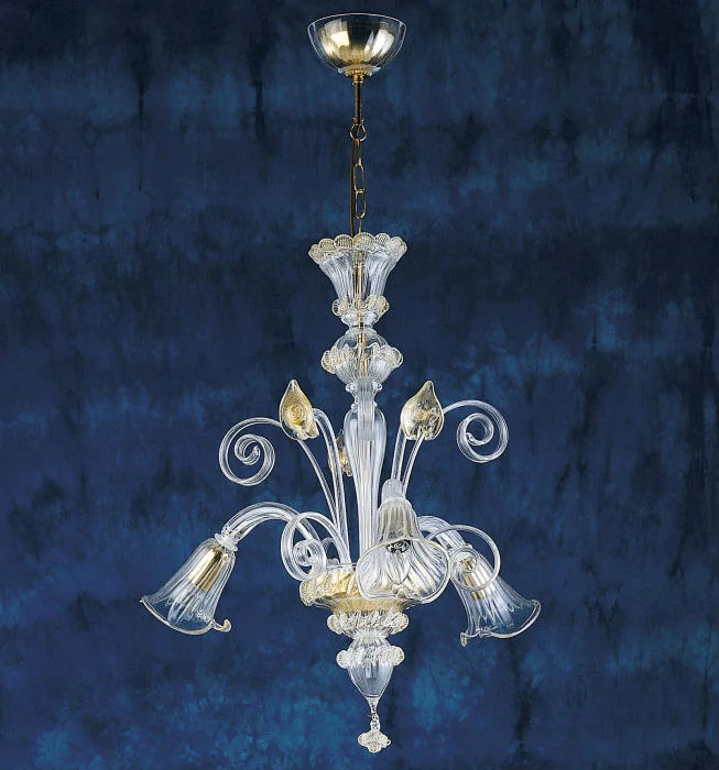 Chandeliers with Murano Glass for a High - End Artistic Touch3 Light Murano Glass Chandelier With Gold Leaf Chandeliers with Murano Glass for a High - End Artistic Touch3 Light Murano Glass Chandelier With Gold Leaf